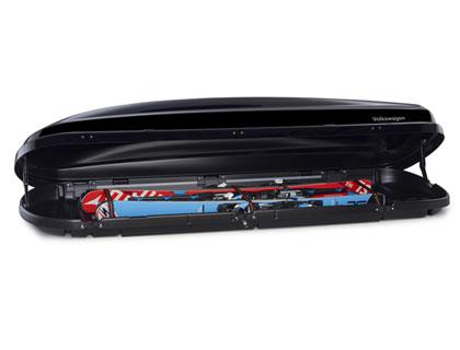 Bagażnik dachowy VW, Komfort 460L, czarny z połyskiem